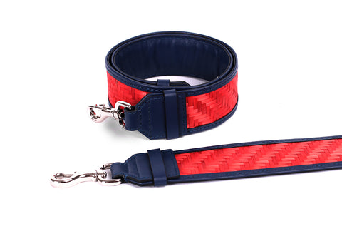 Bamboo Strap (Navy-Red)
