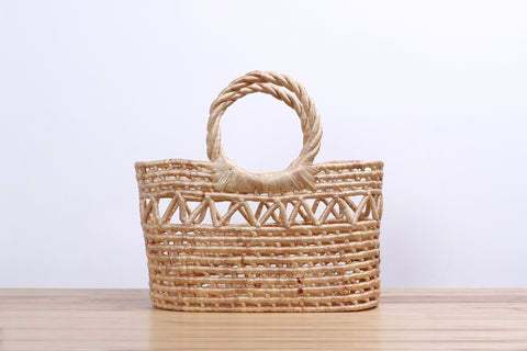 Straw handbag ( L )