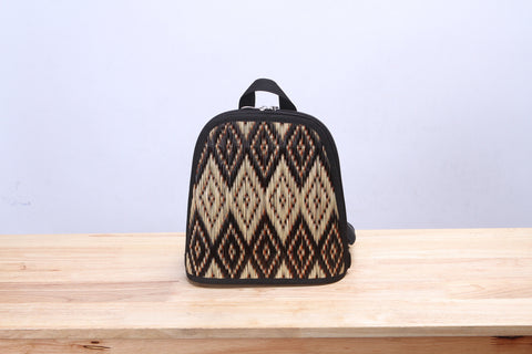 Mini Sedge Wicker Backpack (Diamond Brown)